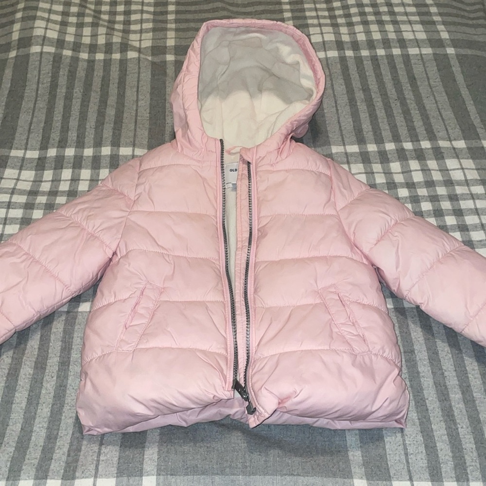3T old navy pink puffer jacket